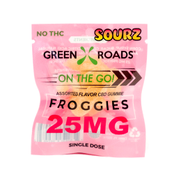 On The Go Sourz Froggie Gravity Dispenser 25mg by Green Roads