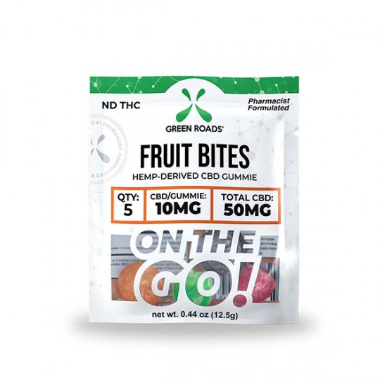 On The Go Fruit Bites 50mg by Green Roads